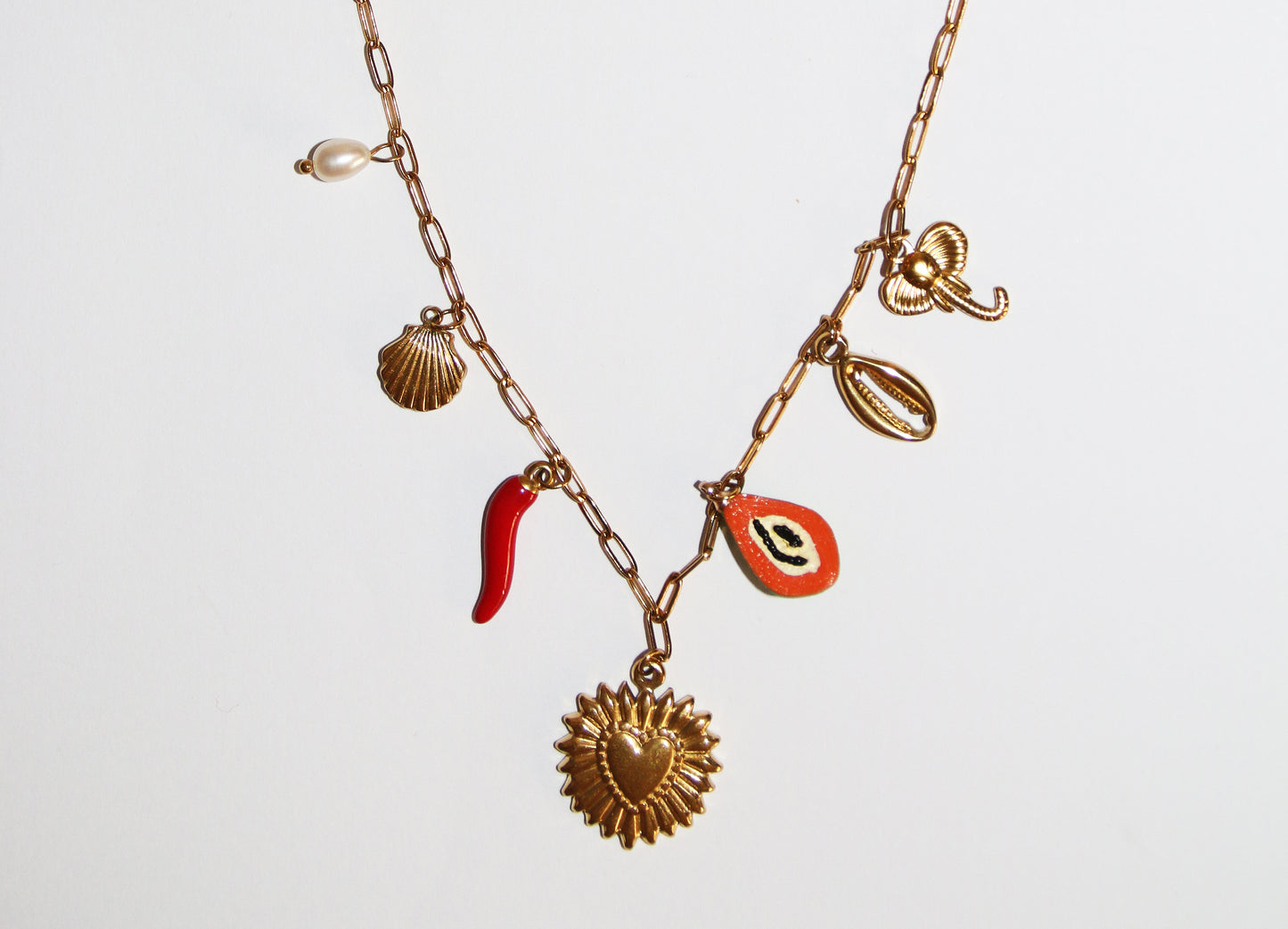 PAPRIKA CHARM NECKLACE-GOLD
