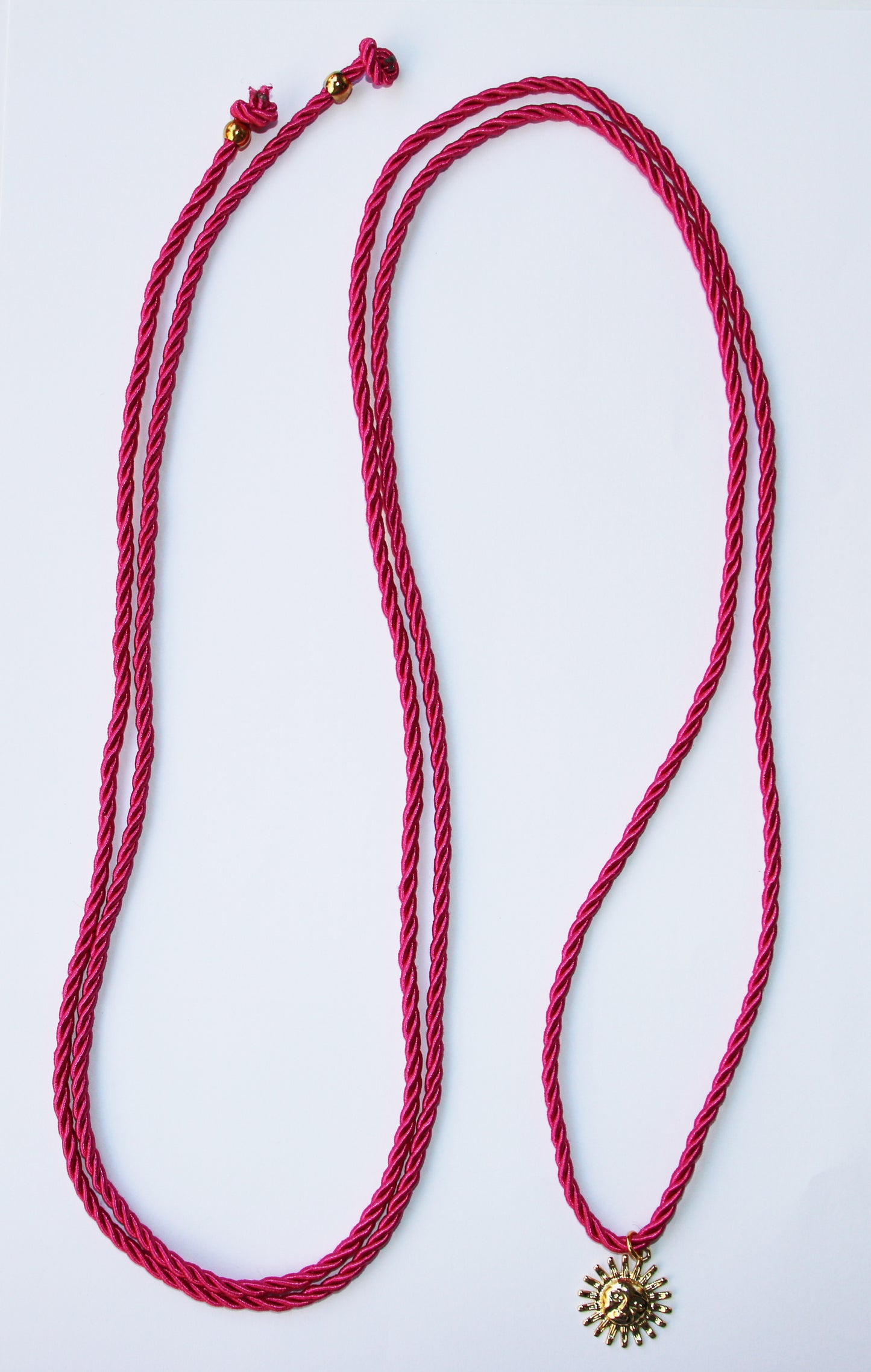 SOL CORD NECKLACE-PINK