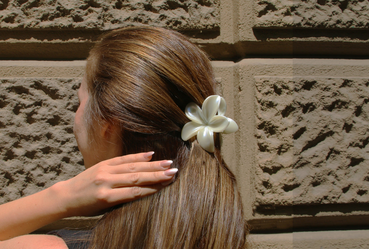MALLORCA HAIR CLIP-WHITE