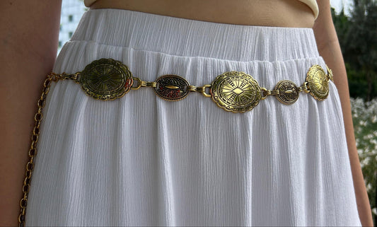 Belt Chain with Ornaments-Gold