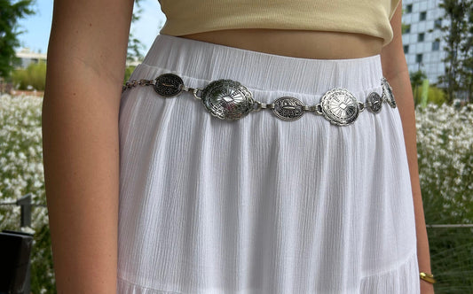 Belt Chain with ornaments-Silver