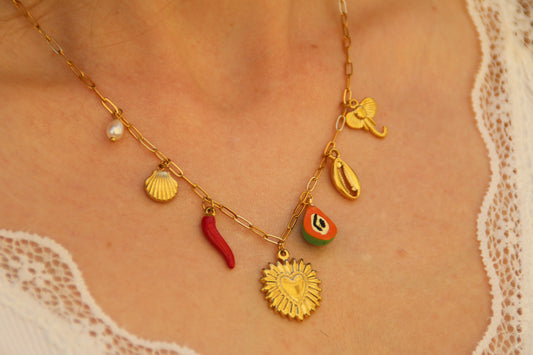 PAPRIKA CHARM NECKLACE-GOLD